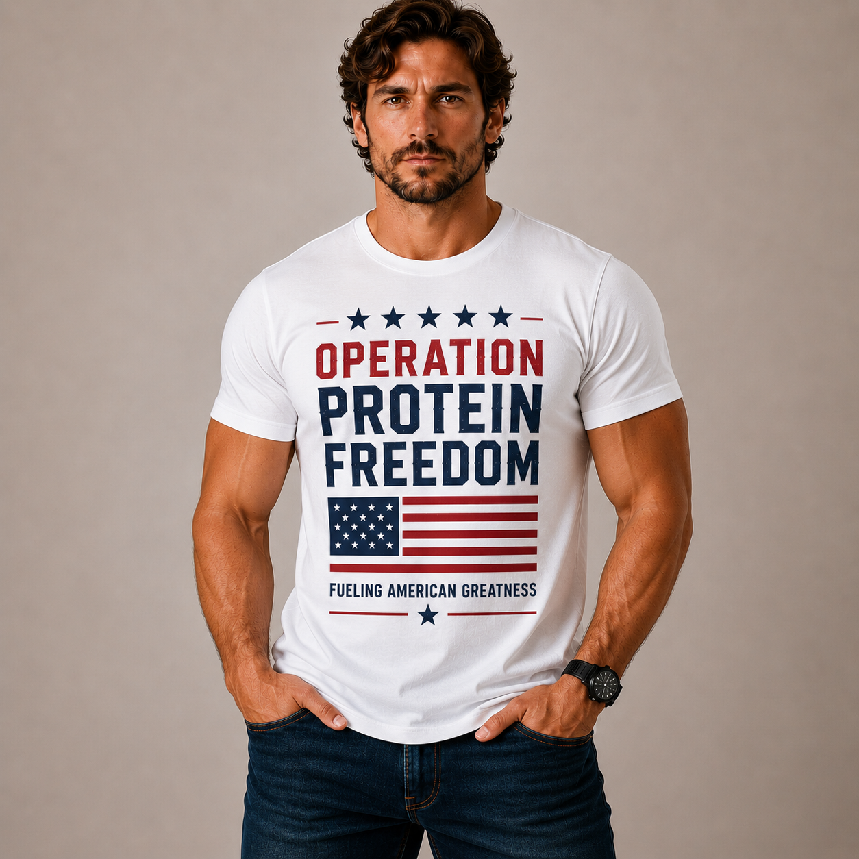 Operation Protein Freedom Men's Patriotic T-Shirt
