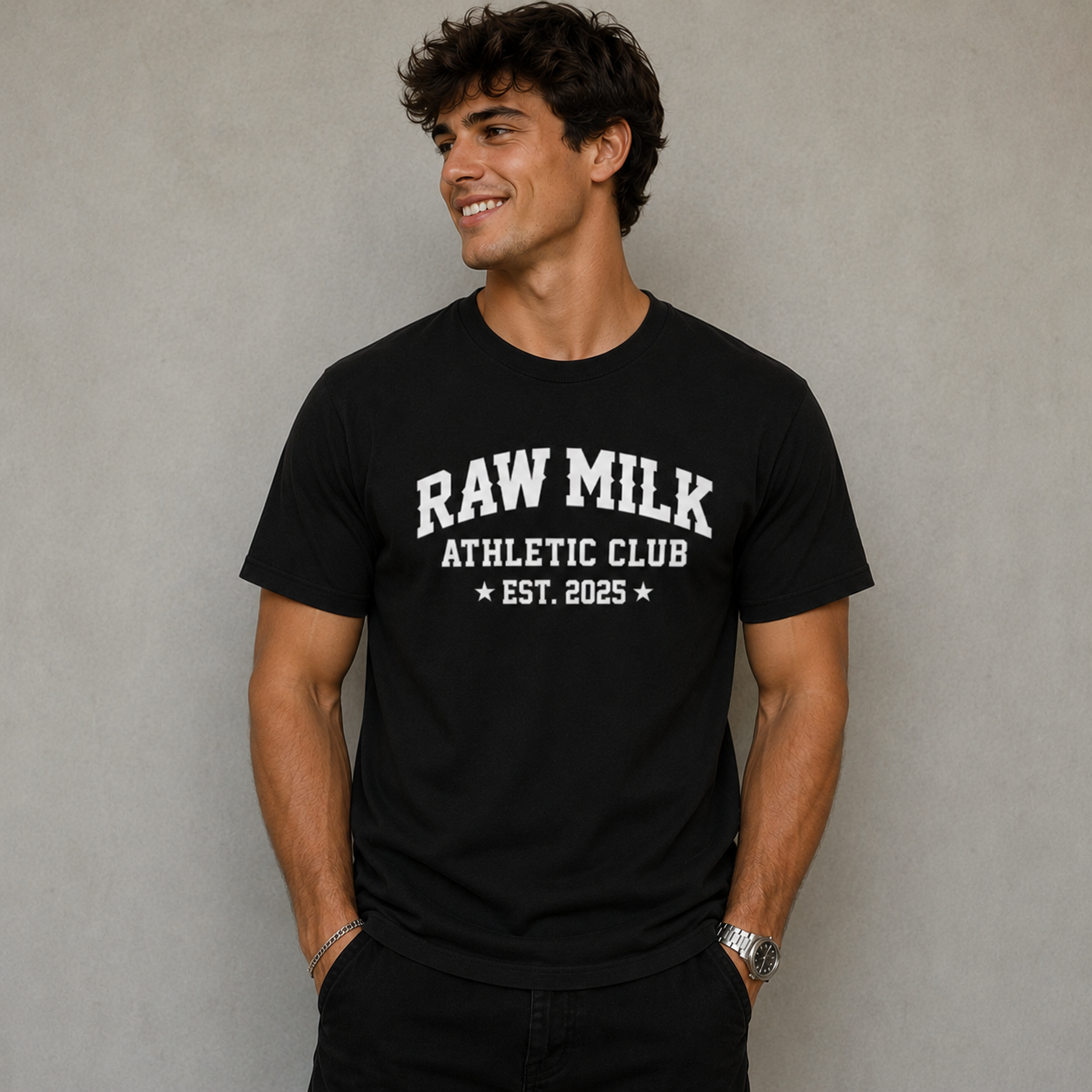 Raw Milk Athletic Club Men's T-Shirt Black