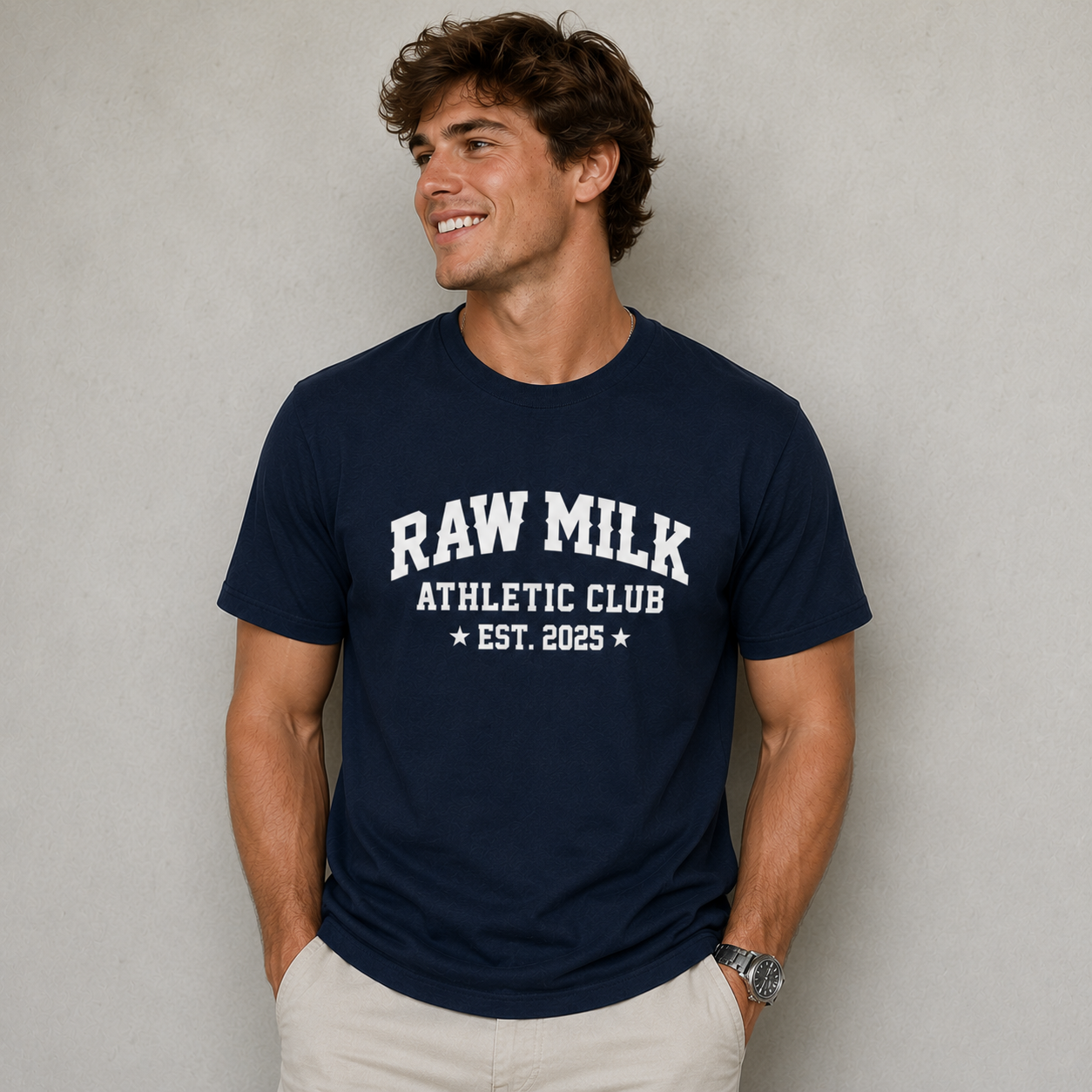 Raw Milk Athletic Club Men's T-Shirt Midnight Navy