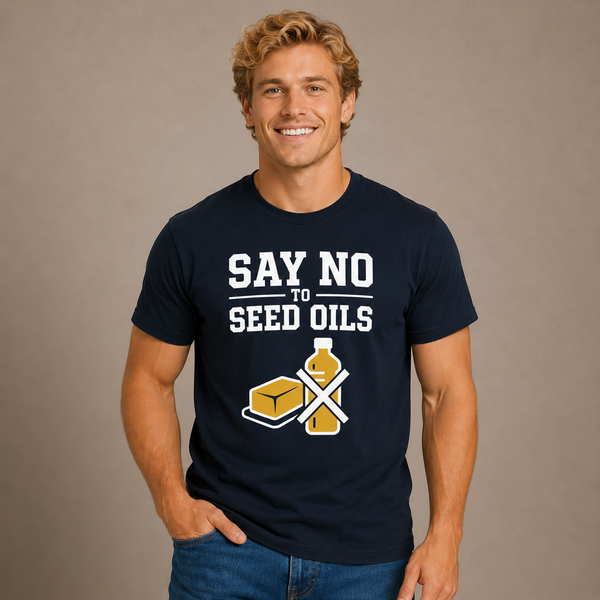 Say No to Seed Oils Men's T-Shirt Midnight Navy
