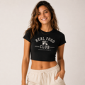 Real Food Club Women's Crop Top Black