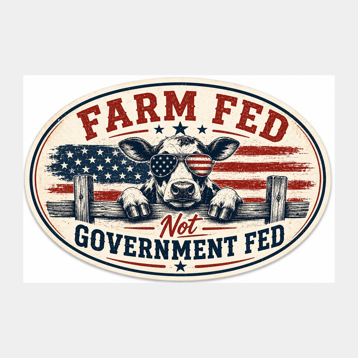 Farm Fed Not Government Fed Sticker